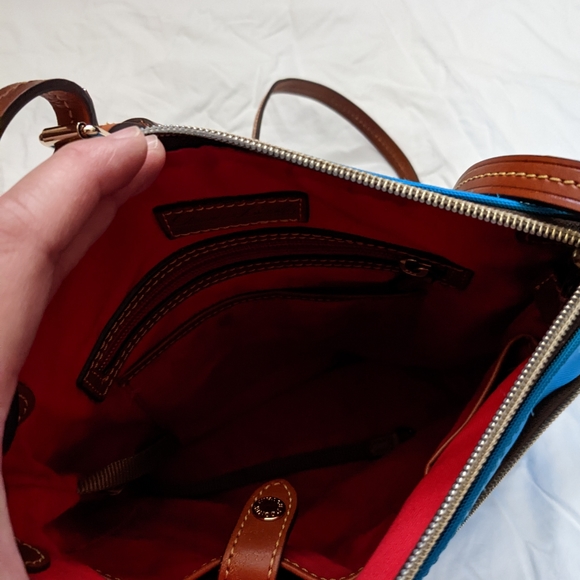 Dooney and Bourke nylon crossbody bag, bright blue - Picture 6 of 9